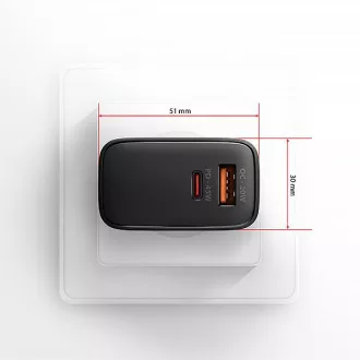 Incarcator de retea AXAGON ACU-PQ45 GaN 45W, 2x porturi (USB-A + USB-C), PD3.0/PPS/QC4+/SFC 2.0/AFC/Apple