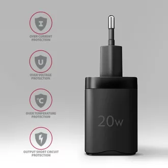 AXAGON ACU-PQ20, încărcător de rețea 20W, 2x porturi (USB-A + USB-C), PD3.0/PPS/QC4+/AFC/Apple, negru