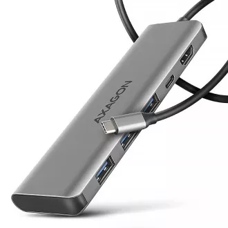AXAGON HMC-5H, hub USB 5Gbps, 3x USB-A, HDMI 4k/30Hz, PD 100W, cablu USB-C 100cm