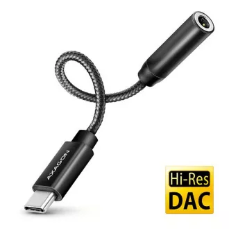 AXAGON ADA-HC, USB-C la mufă de 3,5 mm - Adaptor audio DAC de înaltă rezoluție, 384 kHz/32 biți, stereo