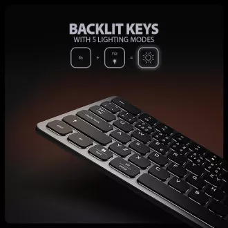 AXAGON HMC-KB-CS, hub USB 5Gbps cu tastatură CZ/SK, HDMI 4K/60Hz, 3x USB-A, SD/mSD, audio, PD 100W, cablu USB-C 60cm