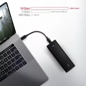 AXAGON EEM2-UB2, USB-C 10Gbps - cutie SSD M.2 NVMe ARROW, negru