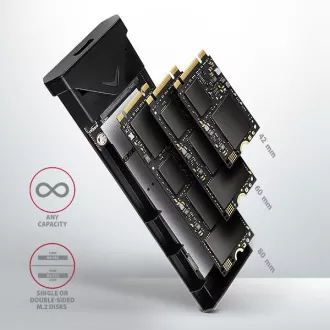 AXAGON EEM2-UB2, USB-C 10Gbps - cutie SSD M.2 NVMe ARROW, negru