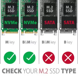 AXAGON EEM2-UB2, USB-C 10Gbps - cutie SSD M.2 NVMe ARROW, negru