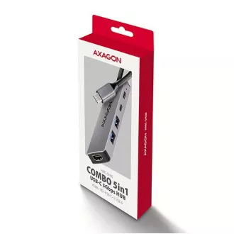 AXAGON HMC-5H60, hub USB 5Gbps, porturi 2x USB-A, 1x USB-C, HDMI 4k/60, PD 100W, cablu USB-C 15cm