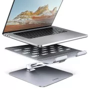 Suport laptop AXAGON STND-LQ din aluminiu HQ, 10"-17.3", înălțime și unghi reglabile, gri