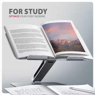 Suport laptop AXAGON STND-LQ din aluminiu HQ, 10"-17.3", înălțime și unghi reglabile, gri