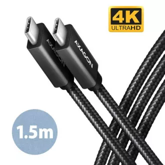 AXAGON BUCM32-CM15AB, cablu SPEED+ USB-C <-> USB-C, 1,5m, USB 20Gbps, PD 100W 5A, 4K HD, ALU, împletit, negru AXAGON BUCM32-CM15AB, cablu SPEED+ USB-C <-> USB-C, 1,5m, USB 20Gbps, PD 100W 5A, 4K HD, ALU, împletit, negru