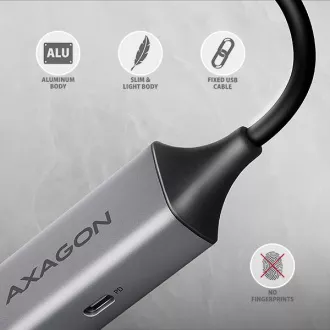 AXAGON ADE-TXPD, USB-C 3.2 Gen 1 - Placă de rețea Gigabit Ethernet, Asix AX88179, PD 100W, instalare automată