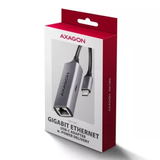 AXAGON ADE-TXPD, USB-C 3.2 Gen 1 - Placă de rețea Gigabit Ethernet, Asix AX88179, PD 100W, instalare automată