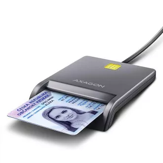 AXAGON CRE-SM3T, USB-A FlatReader cititor de carduri de contact Smart card (eCitizen), cablu 1,3 m AXAGON CRE-SM3T, USB-A FlatReader cititor de carduri de contact Smart card (eCitizen), cablu 1,3 m