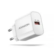 AXAGON ACU-QC18W, încărcător de rețea 18W, 1x port USB-A, QC3.0/AFC/Apple, alb