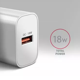 AXAGON ACU-QC18W, încărcător de rețea 18W, 1x port USB-A, QC3.0/AFC/Apple, alb