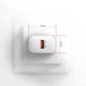 AXAGON ACU-QC18W, încărcător de rețea 18W, 1x port USB-A, QC3.0/AFC/Apple, alb