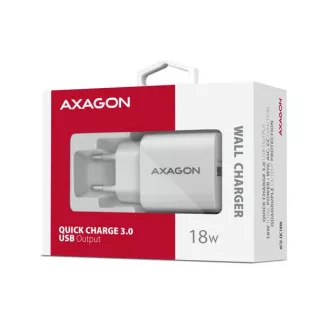 AXAGON ACU-QC18W, încărcător de rețea 18W, 1x port USB-A, QC3.0/AFC/Apple, alb
