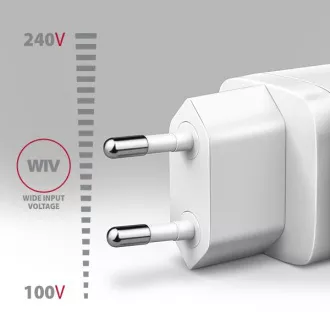 AXAGON ACU-PD30W, încărcător de rețea Sil 30W, 1x port USB-C, PD3.0/PPS/QC4+/SFC/AFC/Apple, alb