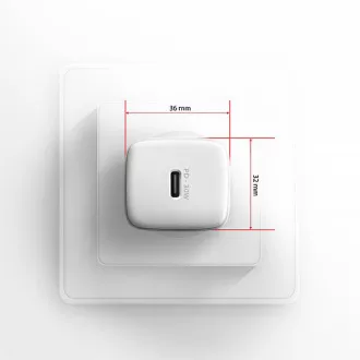 AXAGON ACU-PD30W, încărcător de rețea Sil 30W, 1x port USB-C, PD3.0/PPS/QC4+/SFC/AFC/Apple, alb
