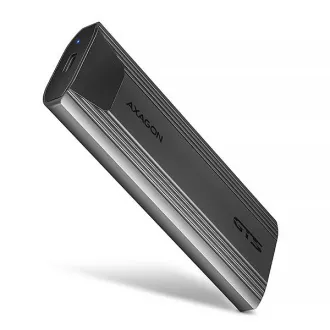 AXAGON EEM2-GTS2, USB-C 10Gbps - M.2 NVMe & SATA SSD cutie metalică subțire, fără șuruburi