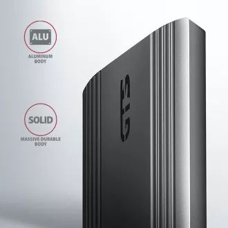 AXAGON EEM2-GTS2, USB-C 10Gbps - M.2 NVMe & SATA SSD cutie metalică subțire, fără șuruburi
