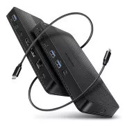 AXAGON HMC-U4, USB4 40Gbps dock, 3x USB-A, 2x USB-C, HDMI și DP 8K/30Hz, RJ-45, SD/mSD, audio, PD 100W, cablu USB-C 80cm