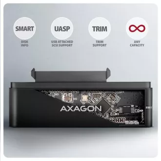 AXAGON ADSA-FPX, Adaptor USB-C 10Gbps - SATA 6G, 2,5"/3,5" SSD/HDD FAST PORT X, incl. surse de curent alternativ