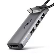 AXAGON HMC-H3A, hub USB 5Gbps, 3x USB-A, HDMI 4k/30Hz, cablu USB-C 15cm
