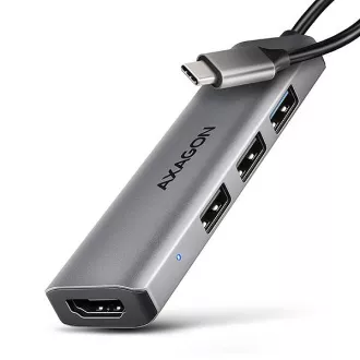 AXAGON HMC-H3A, hub USB 5Gbps, 3x USB-A, HDMI 4k/30Hz, cablu USB-C 15cm