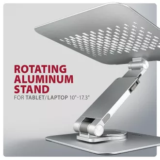 Suport laptop AXAGON STND-LR din aluminiu, 10"-17.3", înălțime și unghi reglabile, rotativ, gri Suport laptop AXAGON STND-LR din aluminiu, 10"-17.3", înălțime și unghi reglabile, rotativ, gri
