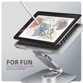 Suport laptop AXAGON STND-LR din aluminiu, 10"-17.3", înălțime și unghi reglabile, rotativ, gri Suport laptop AXAGON STND-LR din aluminiu, 10"-17.3", înălțime și unghi reglabile, rotativ, gri