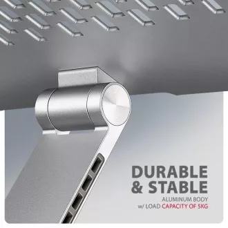 Suport laptop AXAGON STND-LR din aluminiu, 10"-17.3", înălțime și unghi reglabile, rotativ, gri Suport laptop AXAGON STND-LR din aluminiu, 10"-17.3", înălțime și unghi reglabile, rotativ, gri