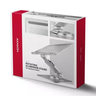 Suport laptop AXAGON STND-LR din aluminiu, 10"-17.3", înălțime și unghi reglabile, rotativ, gri Suport laptop AXAGON STND-LR din aluminiu, 10"-17.3", înălțime și unghi reglabile, rotativ, gri