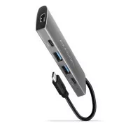 AXAGON HMC-5G21, hub USB 10Gb/s, porturi 2x USB-A, 2x USB-C, HDMI 4k/30, PD 60W, cablu USB-C 13cm