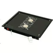 TRITON Unitate de ventilație superioară (inferioară), 2 ventilatoare-230V/30W, termostat, negru