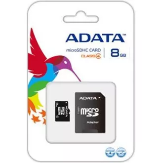Card ADATA MicroSDHC 8GB Clasa 4 + adaptor SD Card ADATA MicroSDHC 8GB Clasa 4 + adaptor SD