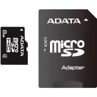Card ADATA MicroSDHC 8GB Clasa 4 + adaptor SD Card ADATA MicroSDHC 8GB Clasa 4 + adaptor SD