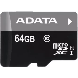 Card ADATA MicroSDXC 64GB Premier UHS-I Clasa 10 + adaptor SD