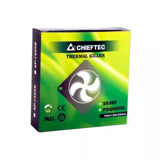 Ventilator CHIEFTEC AF-1225S, ventilator tip manșon 120x120x25 mm, cu conector de 3/4 pini