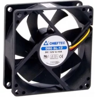 Ventilator CHIEFTEC AF-0825S, Ventilator manșon 80x80x25 mm, cu conector 3/4pin