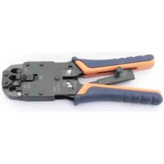 Clește de sertizare PROFI cu clichet pentru conectori RJ10, RJ11, RJ12, RJ45, DEC