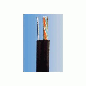 Cablu PlanetElite UTP cu cablu purtător, Cat5E, fir, exterior PE, negru, 305m Cablu PlanetElite UTP cu cablu purtător, Cat5E, fir, exterior PE, negru, 305m