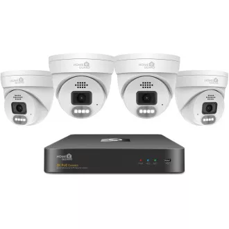 iGET HOMEGUARD HGNVK84804 - Set camere PoE 2K NVR 8CH + 4 camere exterioare cu sunet
