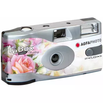 Agfaphoto LeBox Wedding Flash 400/27 - cameră analogică de unică folosință Agfaphoto LeBox Wedding Flash 400/27 - cameră analogică de unică folosință