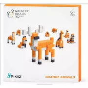 PIXIO Orange Animals set de construcție magnetic