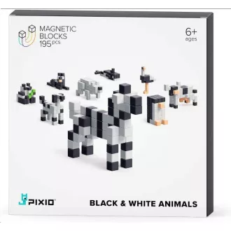 Kit magnetic PIXIO Black & White Animals
