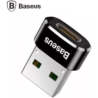 Adaptor Baseus USB tată la USB-C mamă 5A, negru