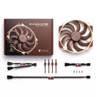 Ventilator NOCTUA NF-A14x25r-G2-PWM, 140mm, maro