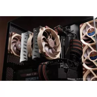 Ventilator NOCTUA NF-A14x25r-G2-PWM-Sx2-PP, 2x 140mm, maro