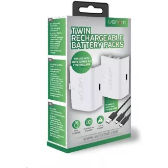 VENOM VS2872 Xbox Series S/X & One White Twin Battery Pack   cablu de 3 metri