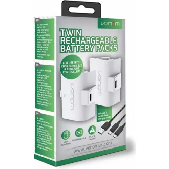 VENOM VS2872 Xbox Series S/X & One White Twin Battery Pack   cablu de 3 metri