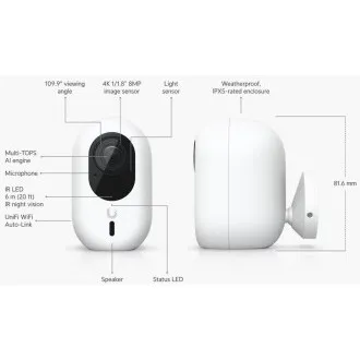 UBNT UVC-G6-INS - Cameră G6 Alb instantaneu UBNT UVC-G6-INS - Cameră G6 Alb instantaneu